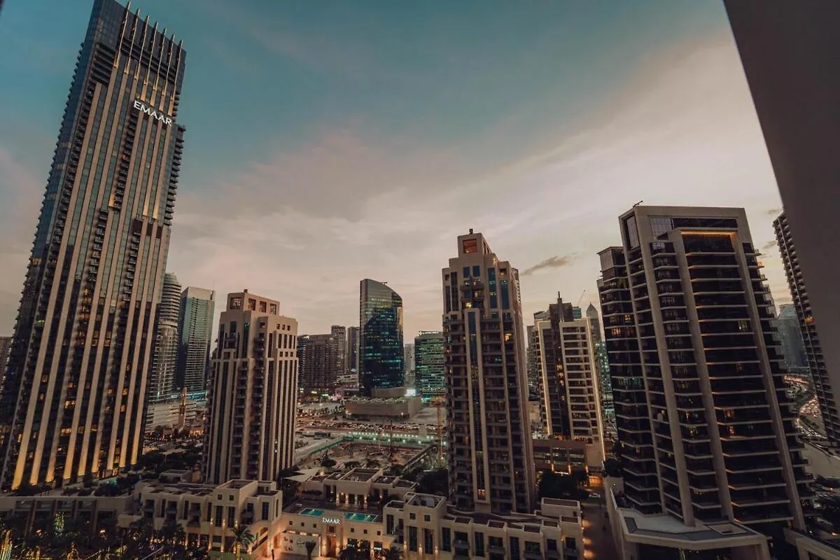 Apartment Elegant Studio Downtown 5 Minute Walk To Burj Khalifa & Dubai Mall